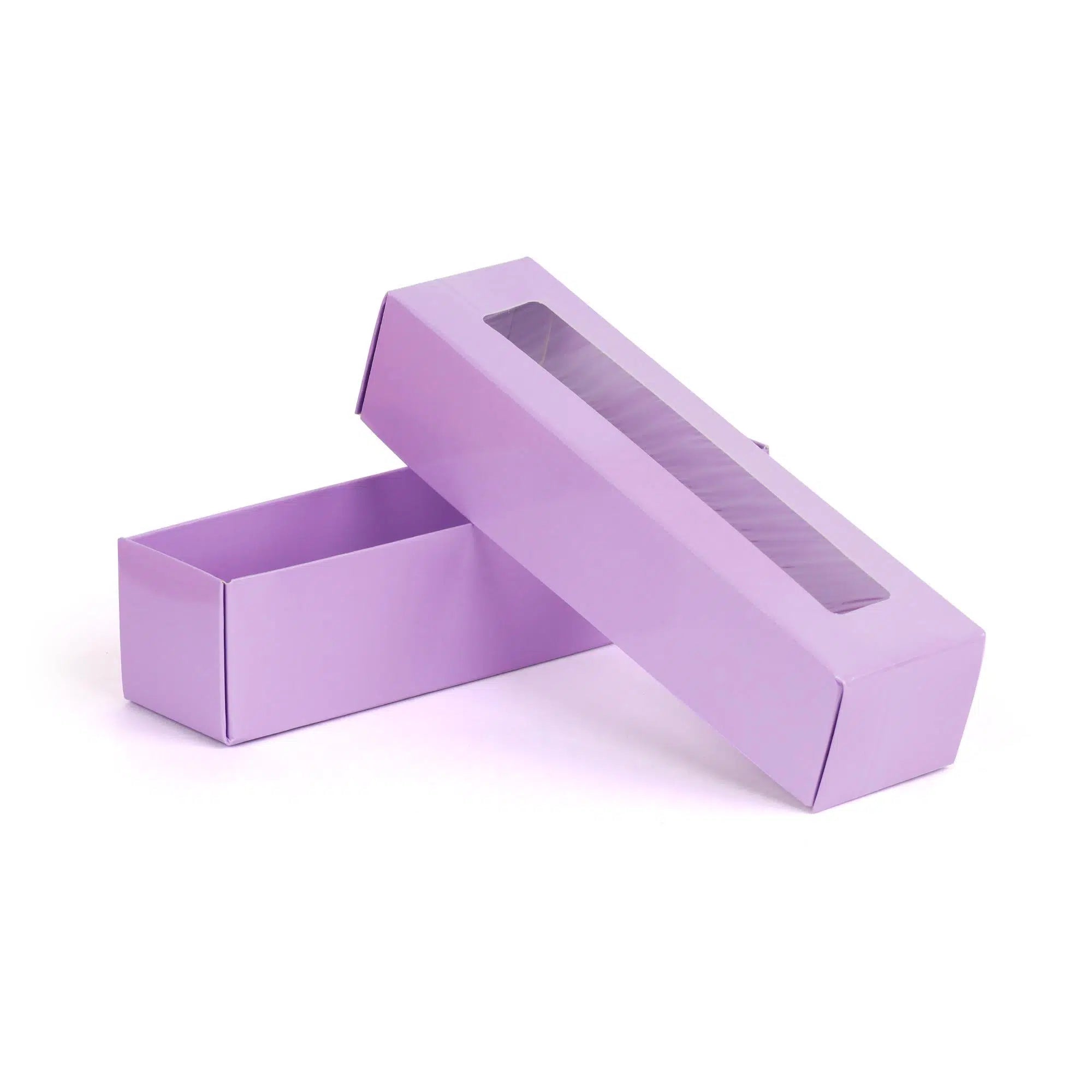 Montajsız Kapaklı Makaron Kutusu Lila 5x20x5 cm - 100 Adet