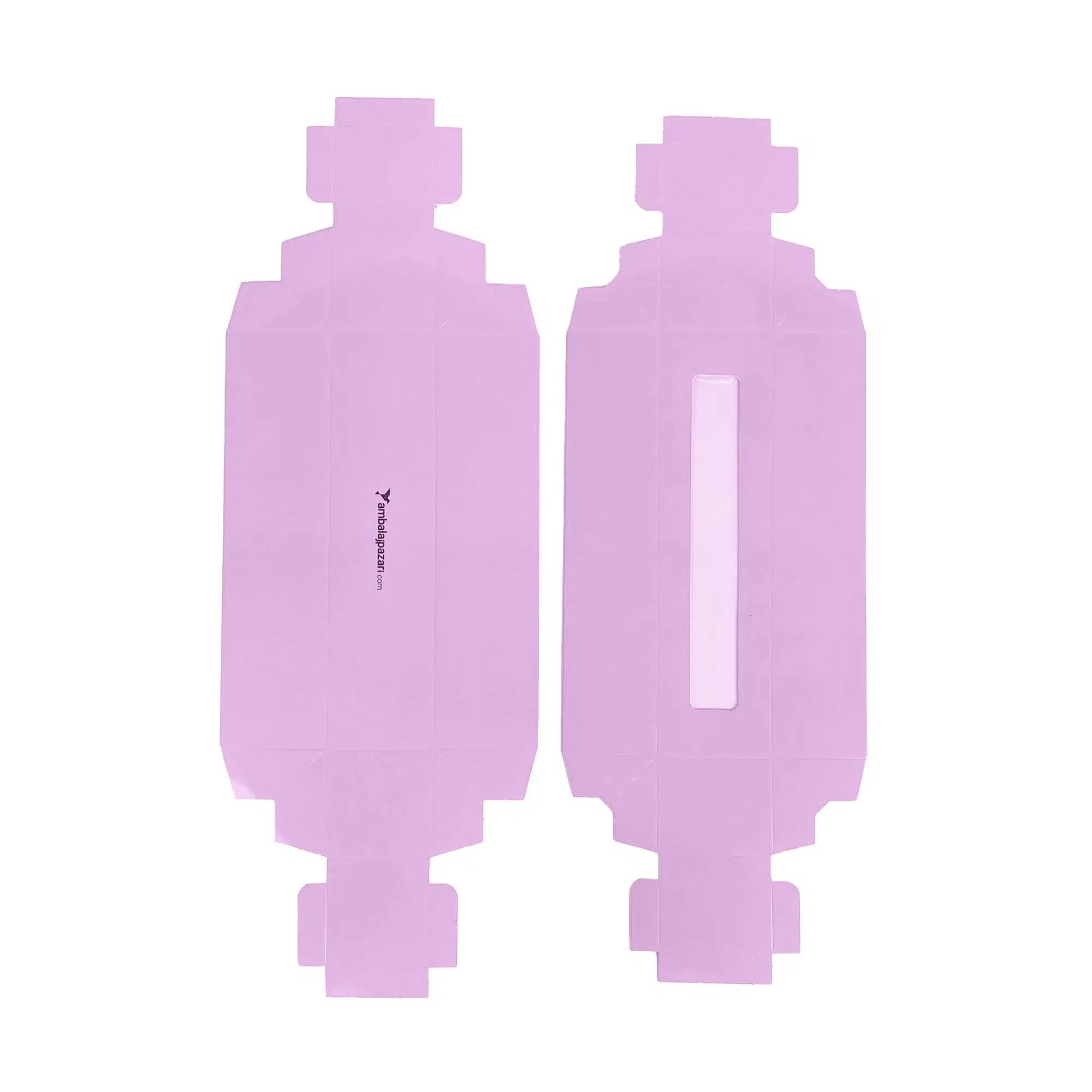 Montajsız Kapaklı Makaron Kutusu Lila 5x20x5 cm - 100 Adet