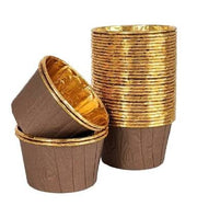 Muffin Kek Kapsülü Kahverengi-Altın 25'li