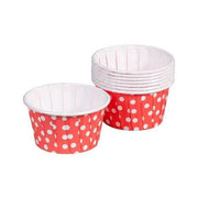 Muffin Kek Kapsülü Kırmızı Puantiyeli 50'li