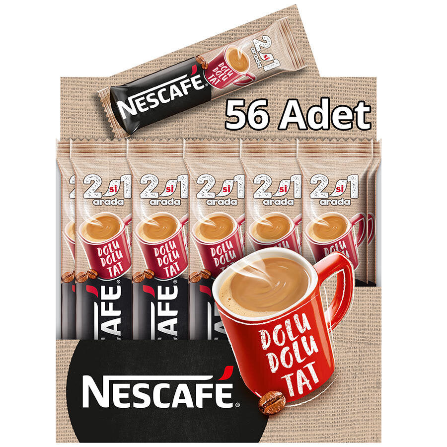 Nescafe 2'si 1 Arada Kahve 10 gr 56'lı Paket 2 Adet + Nescafe Kupa Tekli Hediye