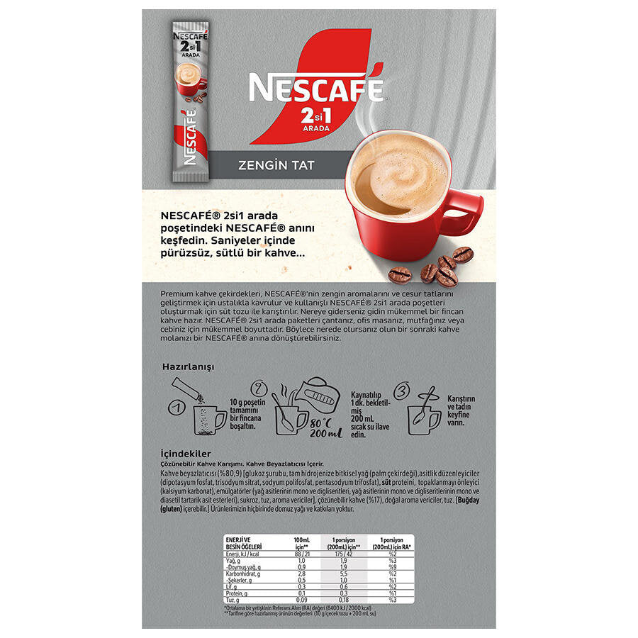 Nescafe 2'si 1 Arada Kahve 10 gr 10'lu