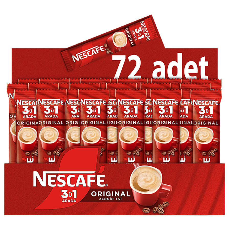 Nescafe 3'ü 1 Arada Kahve 17,5 g 72'li