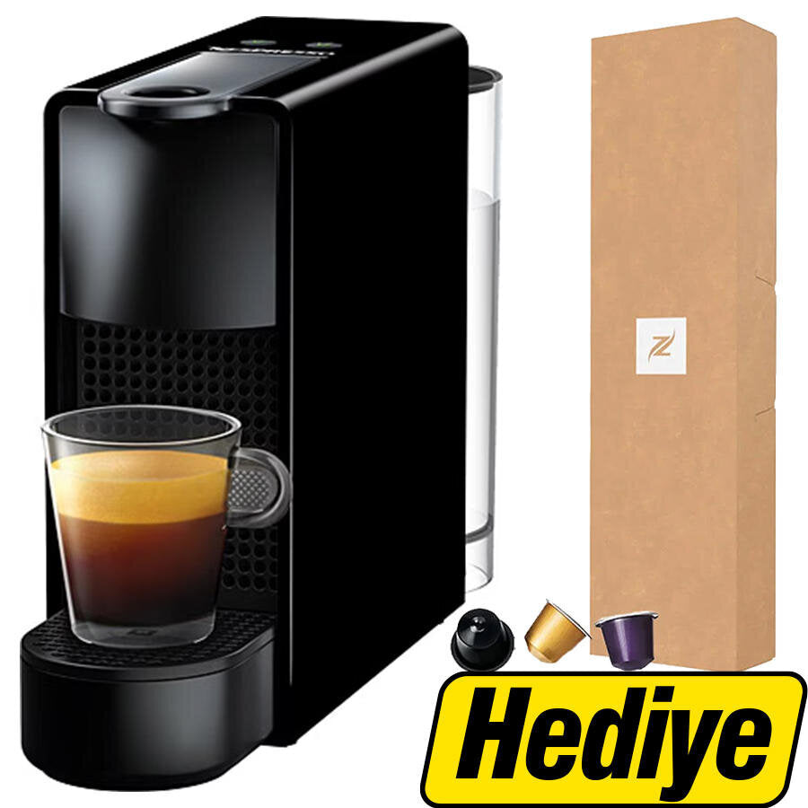 Nespresso C30 Essenza Mini Kapsül Kahve Makinesi Siyah + Kapsül Seti Hediye