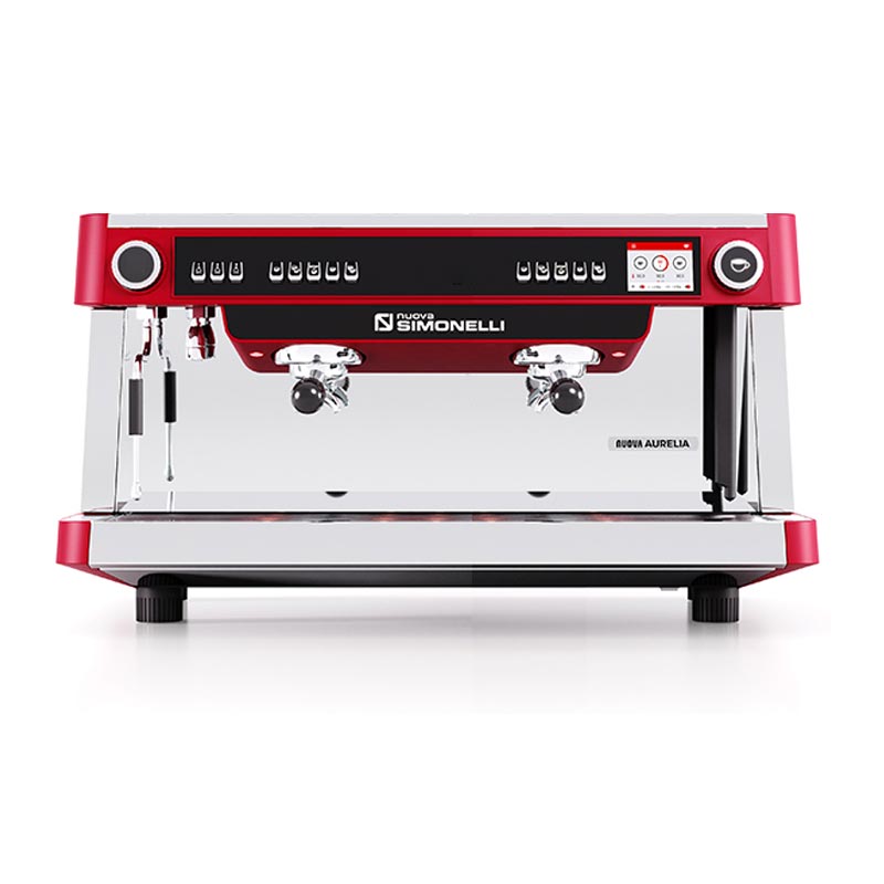 Nuova Simonelli Nuova Aurelia UX Tall Cup Otomatik Dozaj Ayarlı Espresso Kahve Makinesi, 2 Gruplu, Kırmızı