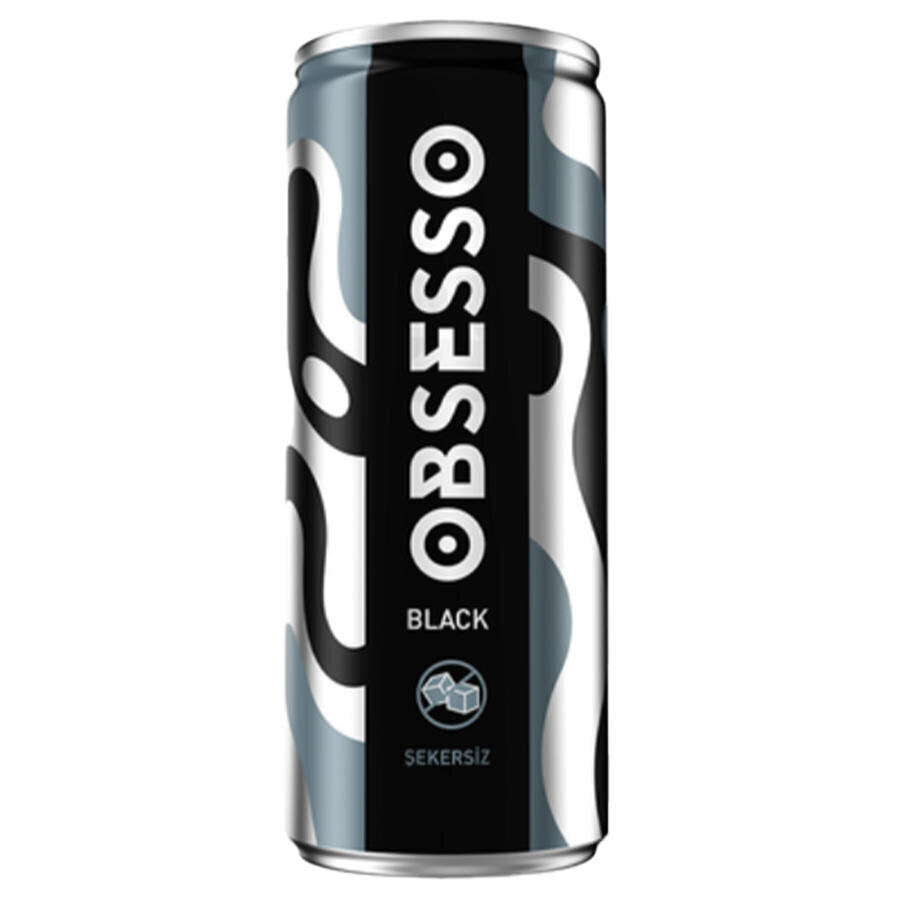 Obsesso Black Şekersiz Soğuk Kahve 250 ml x 12'li
