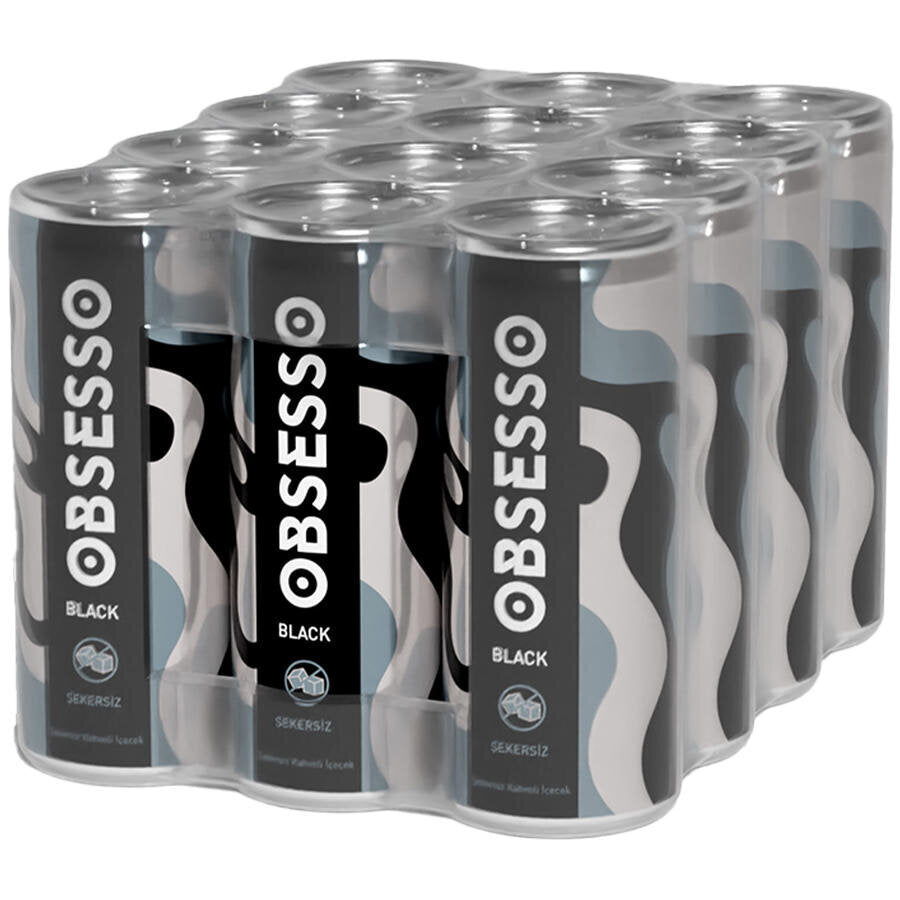 Obsesso Black Şekersiz Soğuk Kahve 250 ml x 12'li