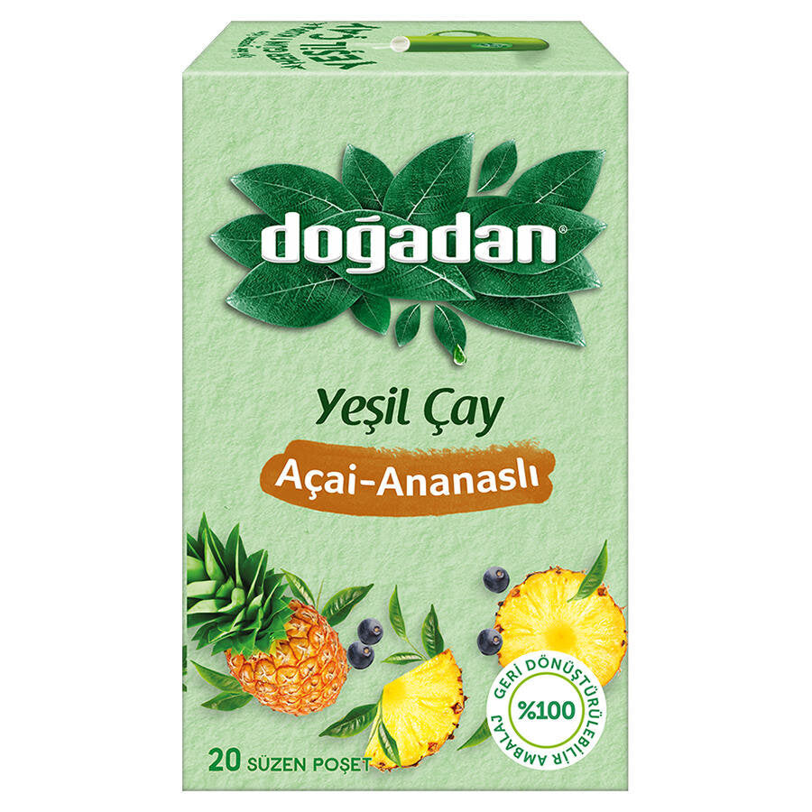 Doğadan Açai Ananas Probiyotikli Yeşil Çay 14'lü