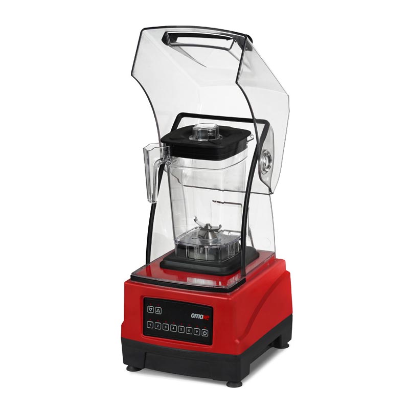 Omake BLE41.E15 Buz Kırıcı Sessiz Dijital Bar Blender, 2 L, 2200 W, Kırmızı