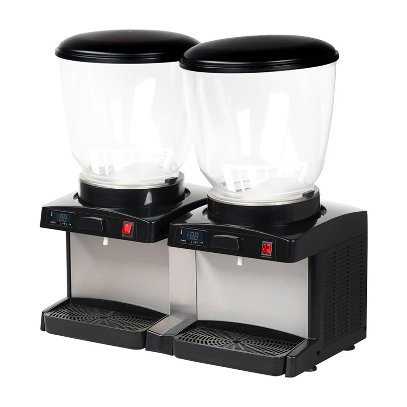 Omake Karıştırıcılı Dijital İkili Soğuk İçecek Dispenseri, 2x22 L