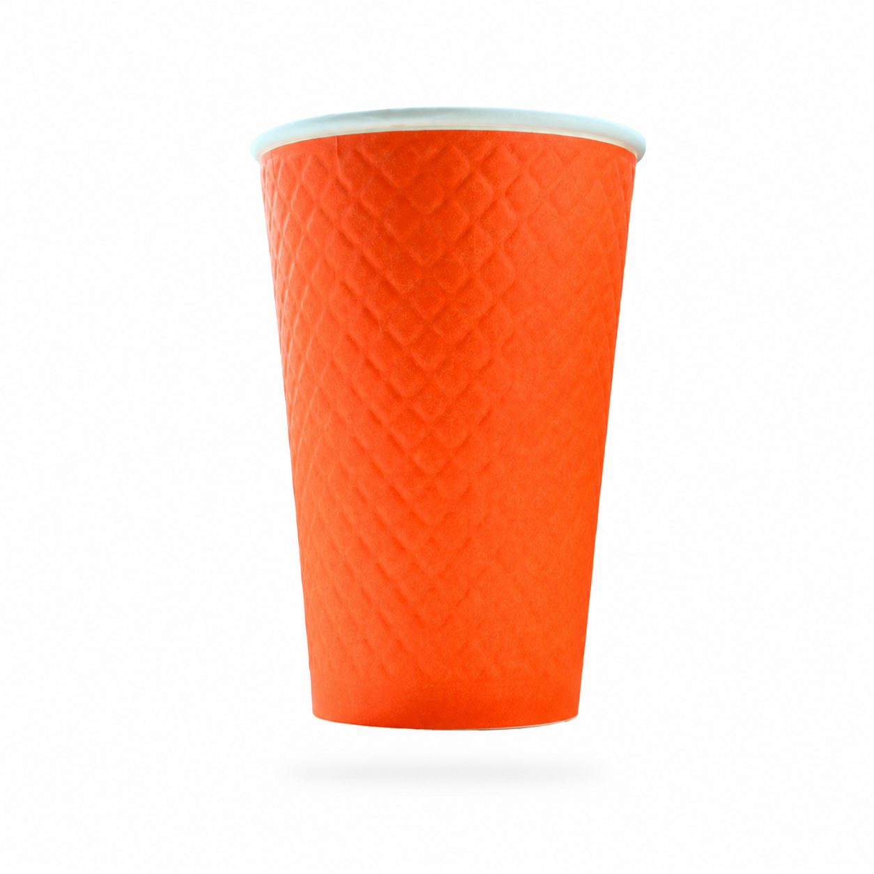 Turuncu Waffle Kraft Karton Bardak, 8 OZ - 230 ML