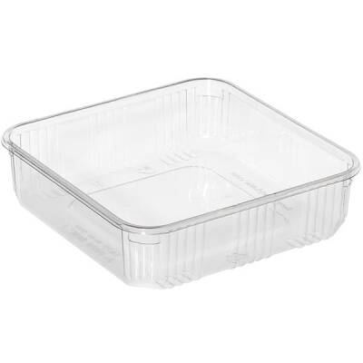 Özge Plastik 110 x 110 mm Kare Kap Şeffaf