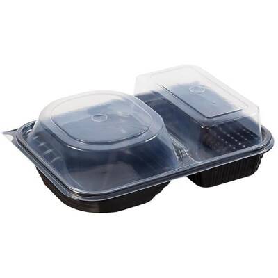 Özge Plastik 2 Bölmeli Kapaklı Hamburger Kabı