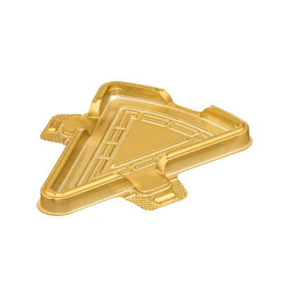 Özge Plastik Dilim Pasta Kabı Altın Taban