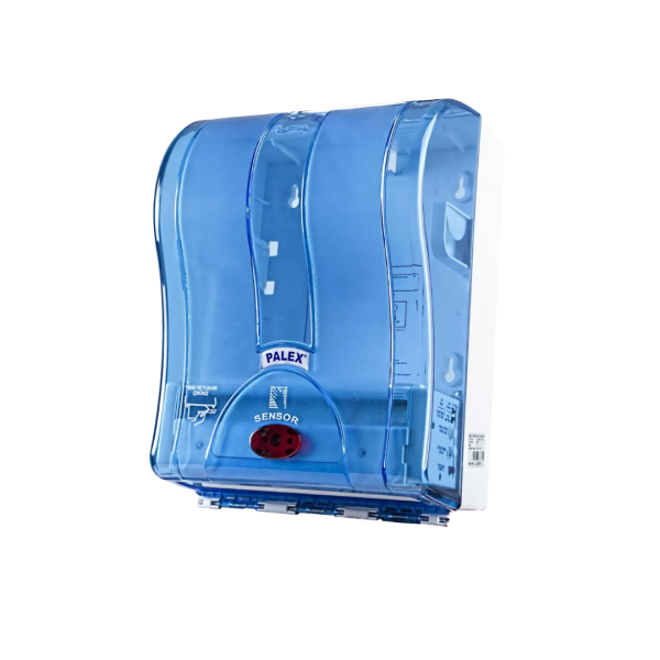 Palex Prestij Şeffaf-Mavi Otomatik Havlu Dispenseri 21 Cm