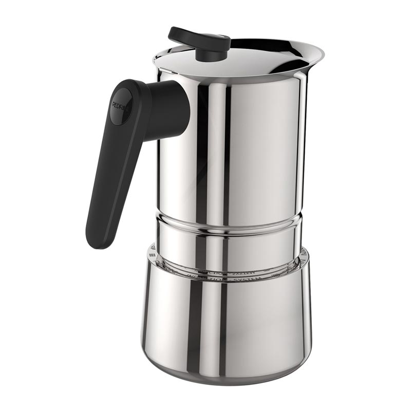 Pedrini Caffet-Acciaio Moka Pot, 4 Cups