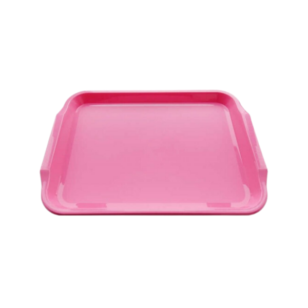 Pembe Renk Plastik Tepsi 23x31