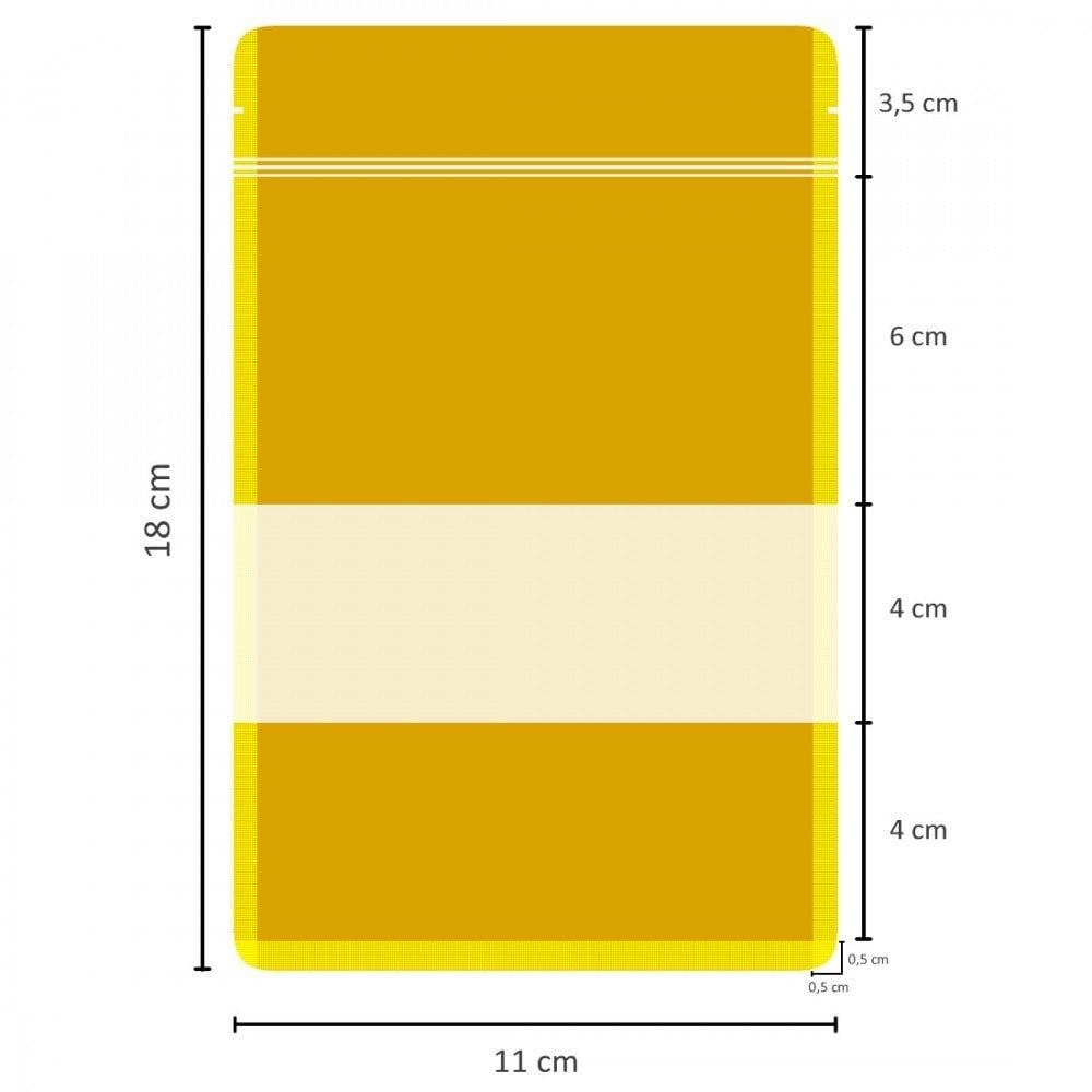 Kraft Pencereli Kilitli Doypack 11x18 cm