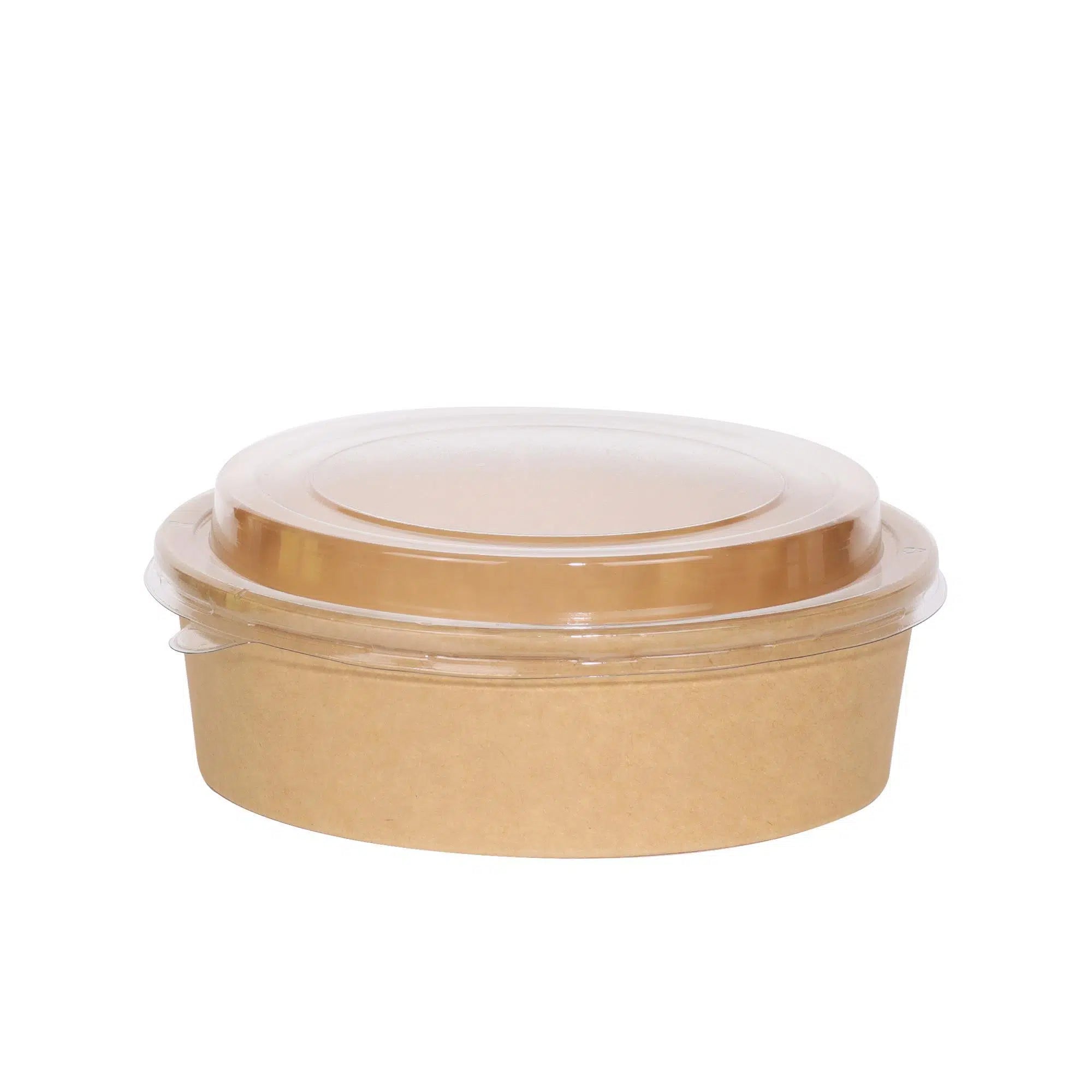 PET Kapak Kraft Salata Kasesi Seti 1100 cc - 50 Adet