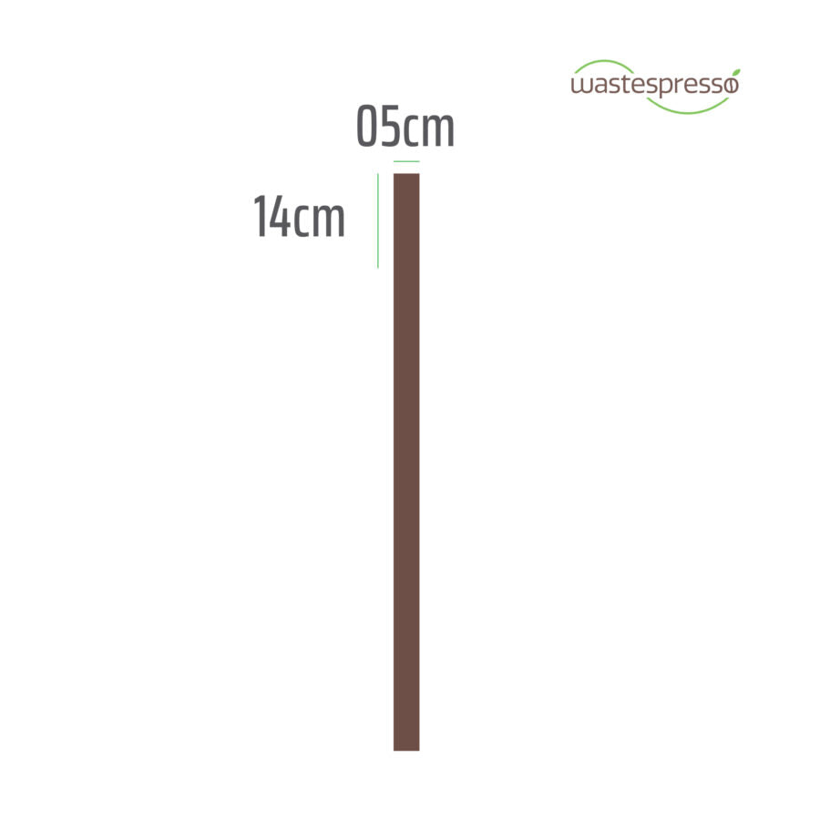 Ekolojik Kahve Posası Kokteyl Pipet Ø 5 MM - 14 CM, 10.000 Adet
