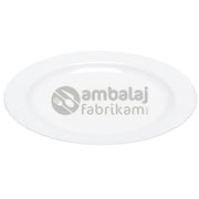 26 cm Plastik Beyaz Tabak