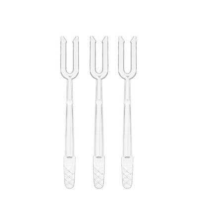 Plastik Cips Çatalı 8 cm Şeffaf