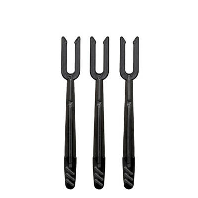 Plastik Cips Çatalı 8 cm Siyah