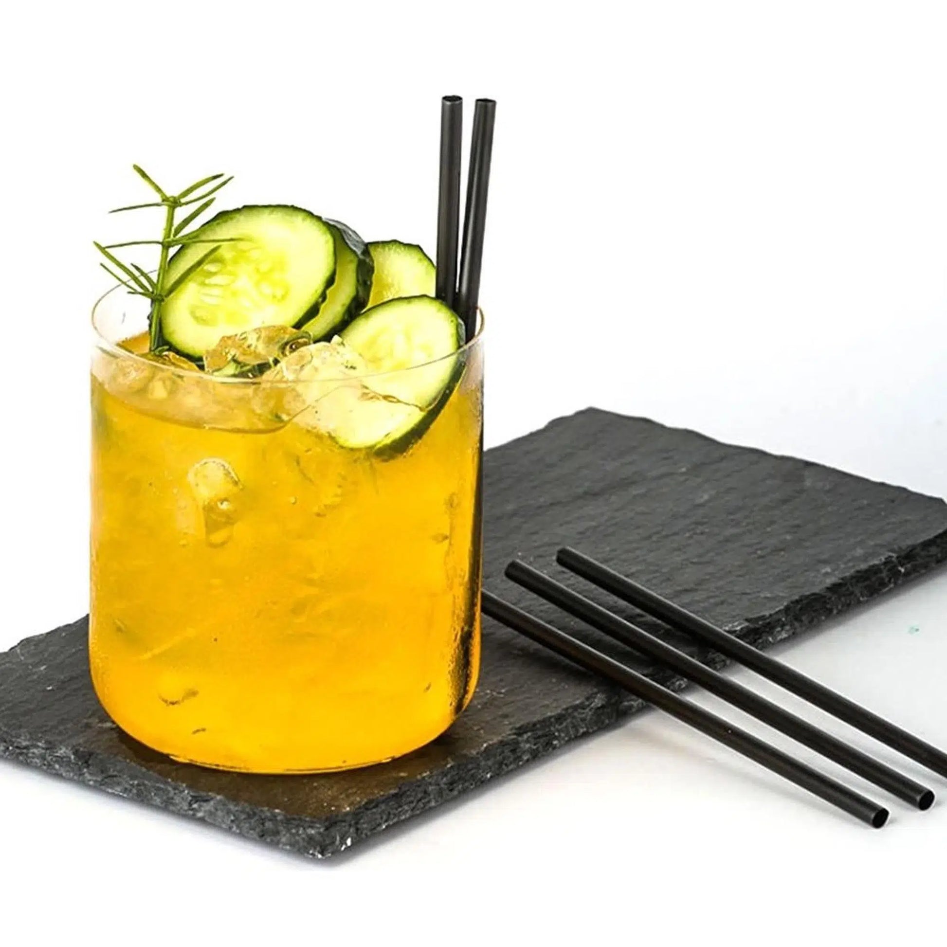 Plastik İnce Kokteyl Pipeti Siyah 14 cm - 1000 Adet