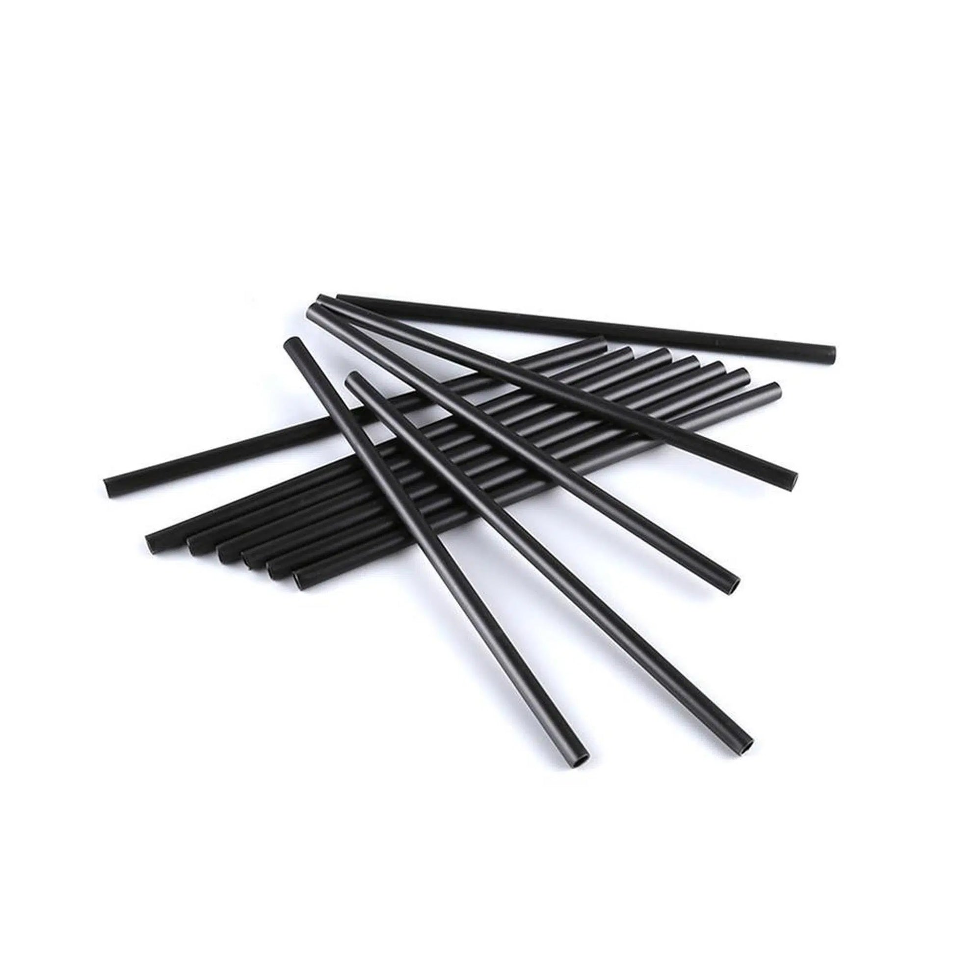 Plastik İnce Kokteyl Pipeti Siyah 18 cm - 1000 Adet