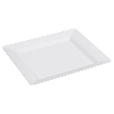 Plastik Kare Beyaz Tabak 22 cm