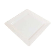 Plastik Kare Tabak Beyaz 22 cm - 10 Adet