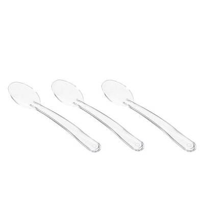 Plastik Lüks Dondurma Kaşığı Şeffaf 11,5 cm 2,6 gr