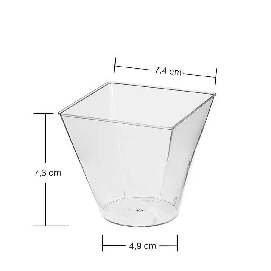 Plastik Mini Kap Şeffaf 240 cc - 24 Adet