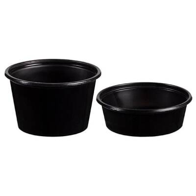 Plastik Sos Kabı 80cc Siyah Sıcağa Dayanıklı
