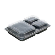 Policap 3 Bölmeli Siyah Kebap Kabı Seti