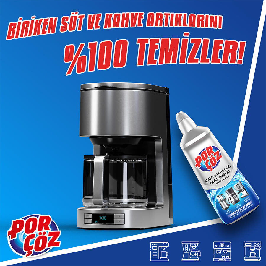 Porçöz Çay ve Kahve Makinesi Temizleyici 400 ML