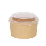 PP Kapak Kraft Gıda Kabı Seti 1000 cc - 50 Adet