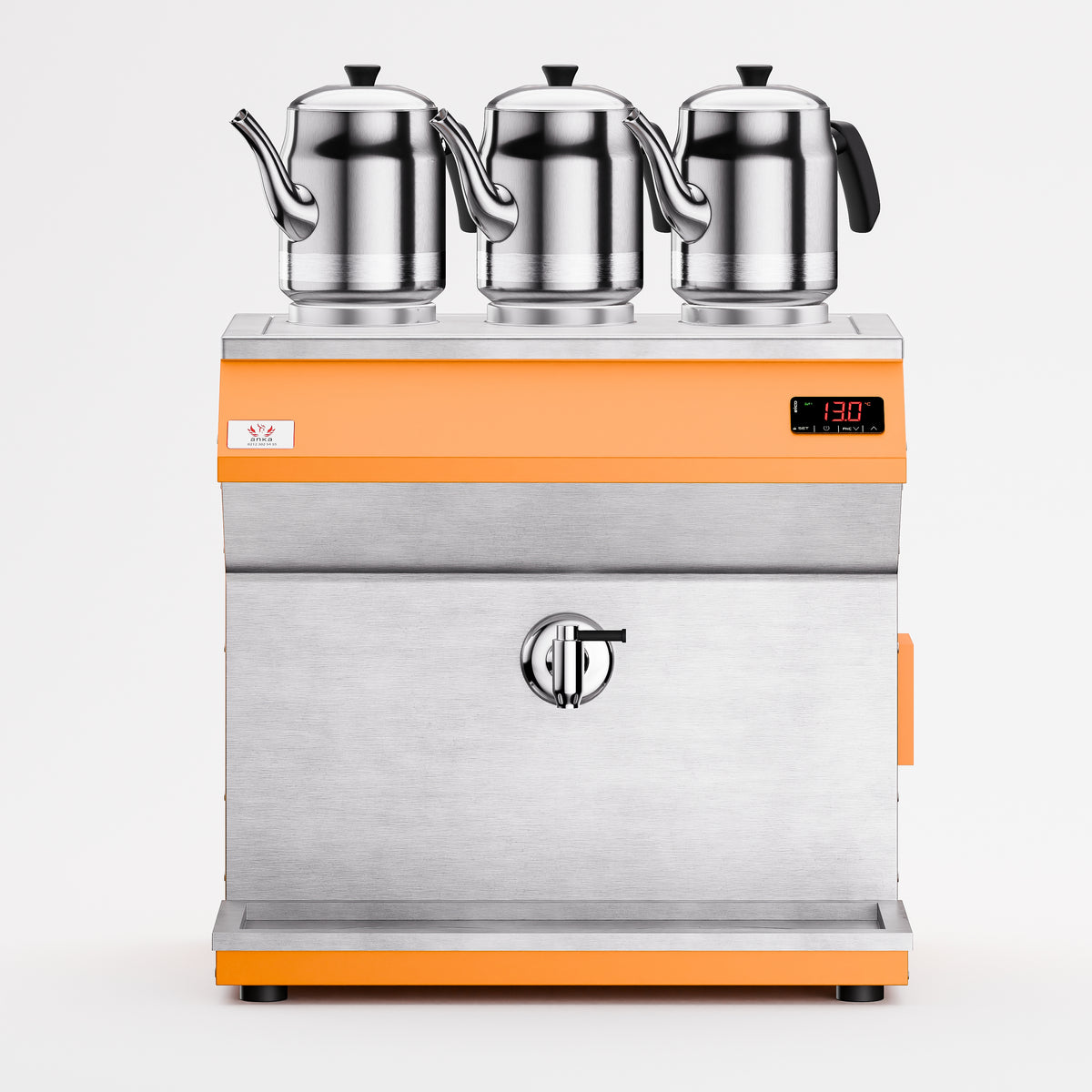 Pro Chef Çay Makinesi 25 LT 3 Demlik turuncu