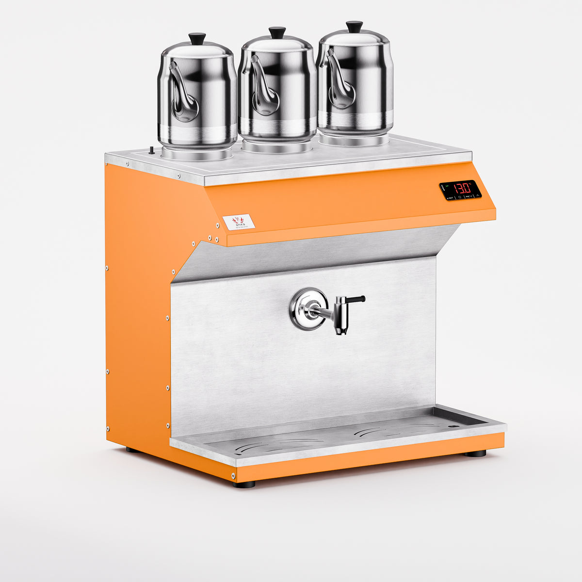 Pro Chef Çay Makinesi 25 LT 3 Demlik turuncu