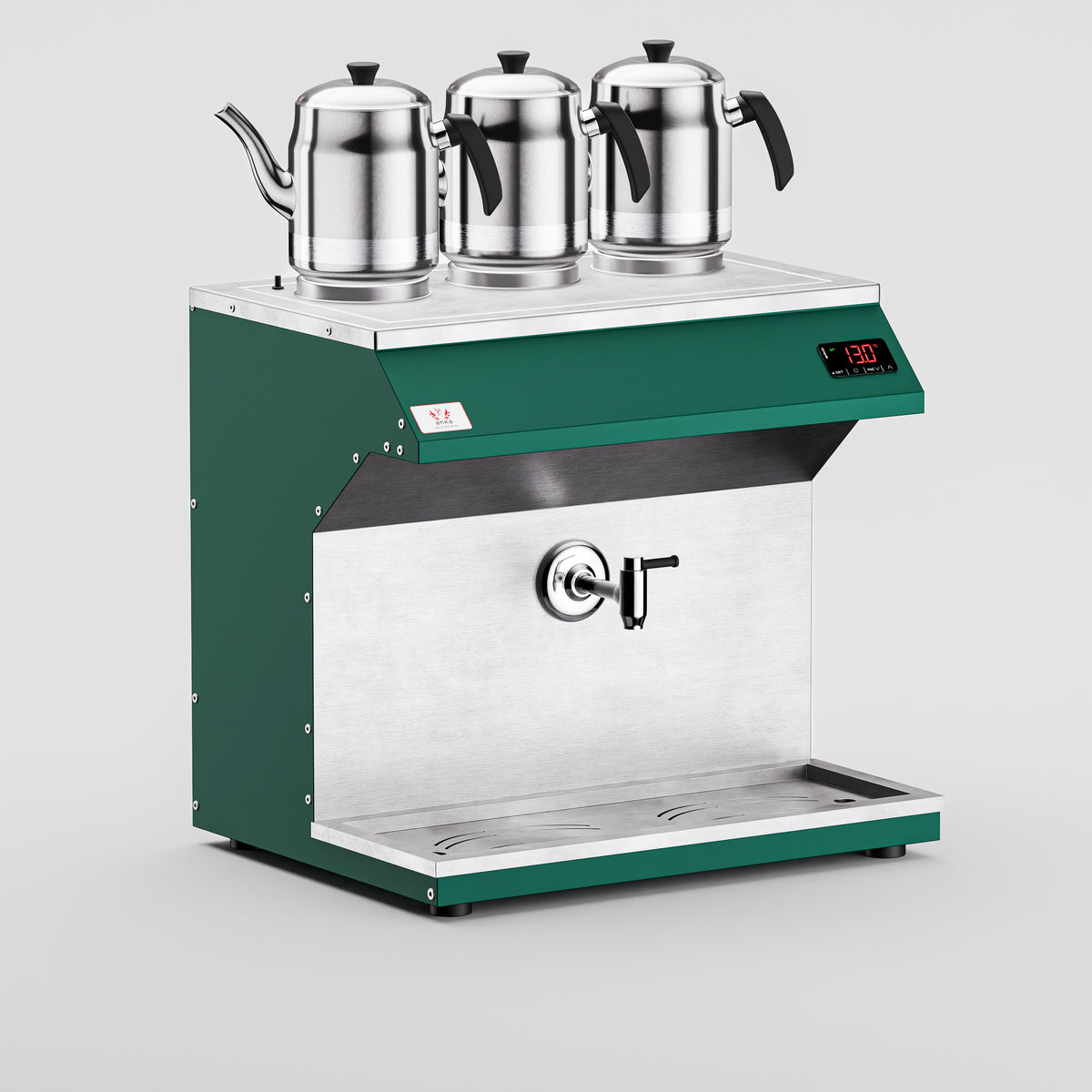 Pro Chef Çay Makinesi 25 LT 3 Demlik yeşil