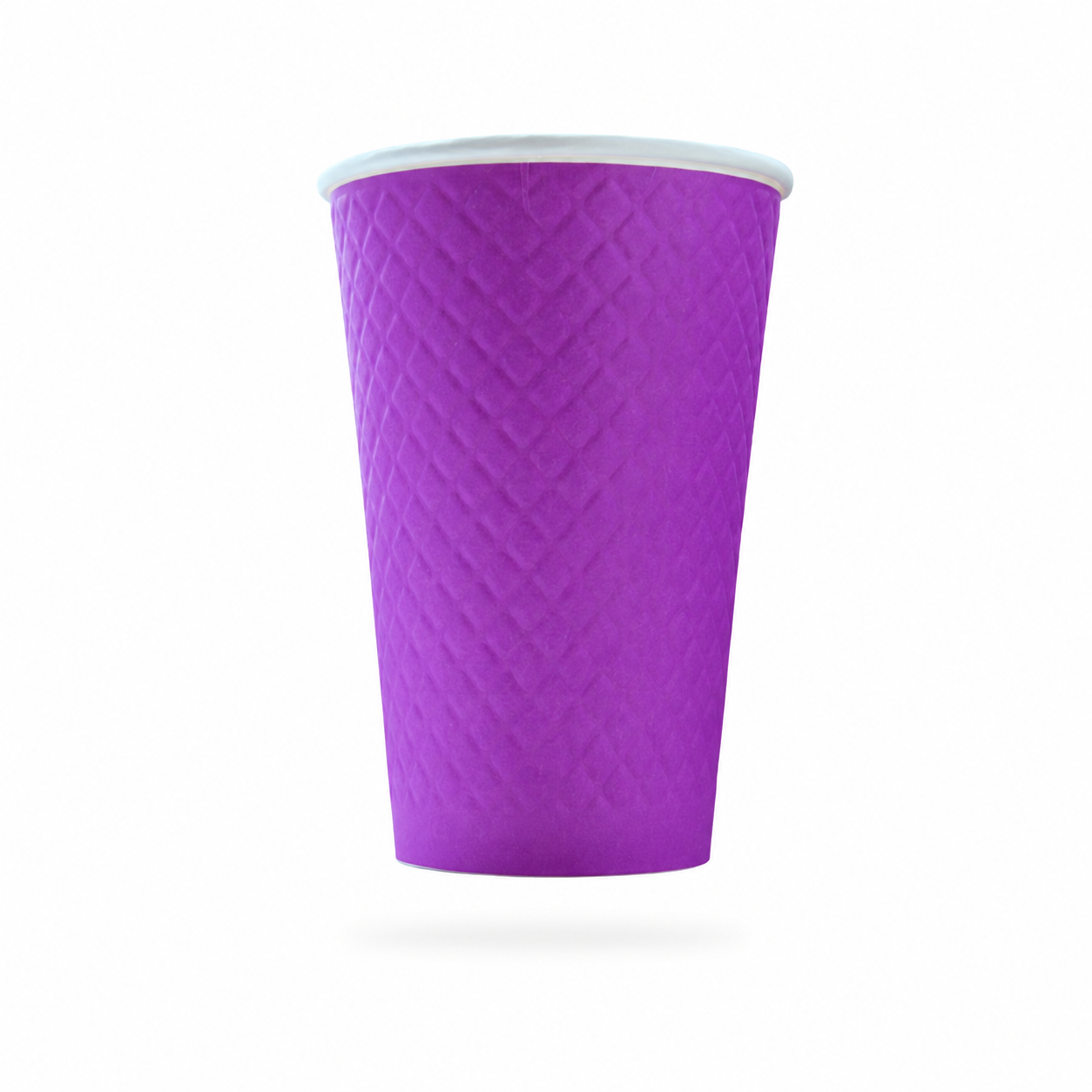 Mor Waffle Kraft Karton Bardak, 12 OZ - 350 ML