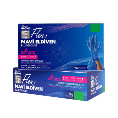 Reflex Flex Pudrasız Eldiven Mavi Large/XLarge