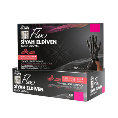 Reflex Flex Pudrasız Eldiven Siyah Medium