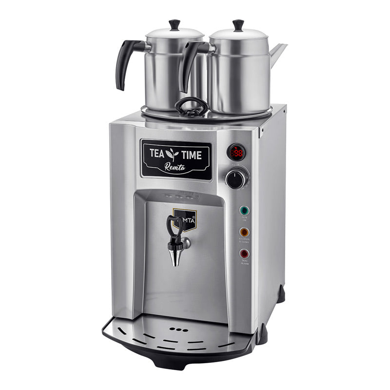 Remta DE12P 2 Demlikli Premium Jumbo Çay Makinesi, 15 L, Elektrikli, Gri