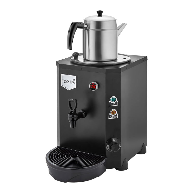 Remta DE14 Jumbo Çay Makinesi, Tek Demlikli, 9 L, Elektrikli, Siyah