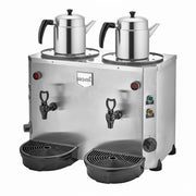 Remta DE15 Jumbo Çay Makinesi, 2 Demlikli, 9+9 L, Elektrikli, Gri