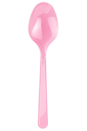 Pembe Lüks Plastik Kaşık 25'Li