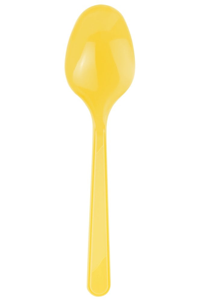 Sarı Lüks Plastik Kaşık 25'Li