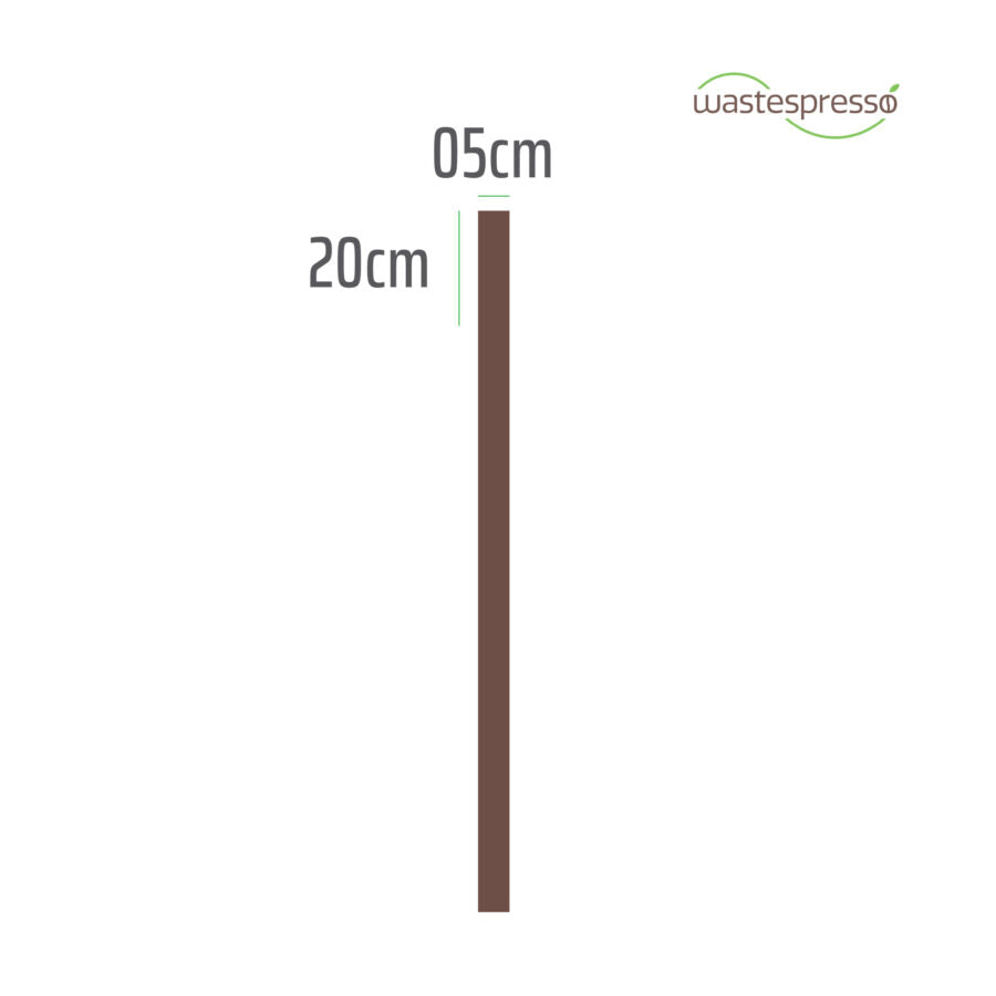 Ekolojik Kahve Posası Long Cocktail Pipet Ø 5 MM - 20 CM, 10.000 Adet