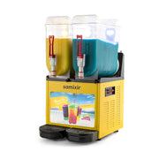 Samixir SLUSH24 Allure Twin Ice Slush Granita Milkshake ve Soğuk Meyve Suyu Dispenseri, 12+12 L, Sarı